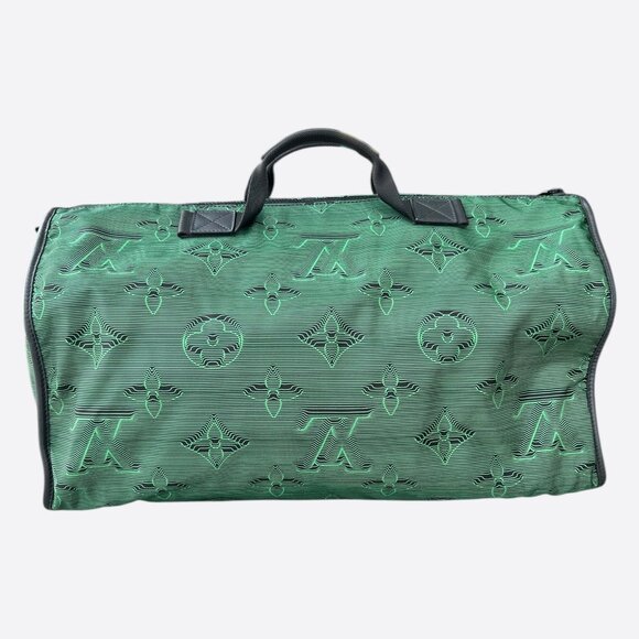 Louis Vuitton Grey & Green 2054 Monogram Reversible Keepall 50 - Picture 6 of 7
